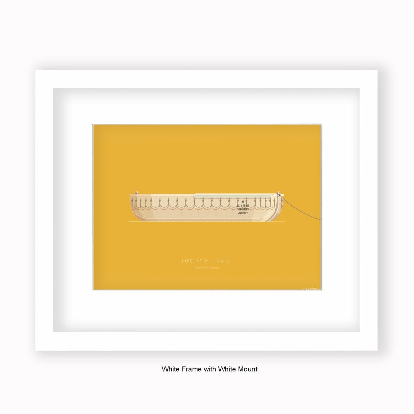 Life of Pi - TSIMRSUM Lifeboat - Mounted & Framed Art print
