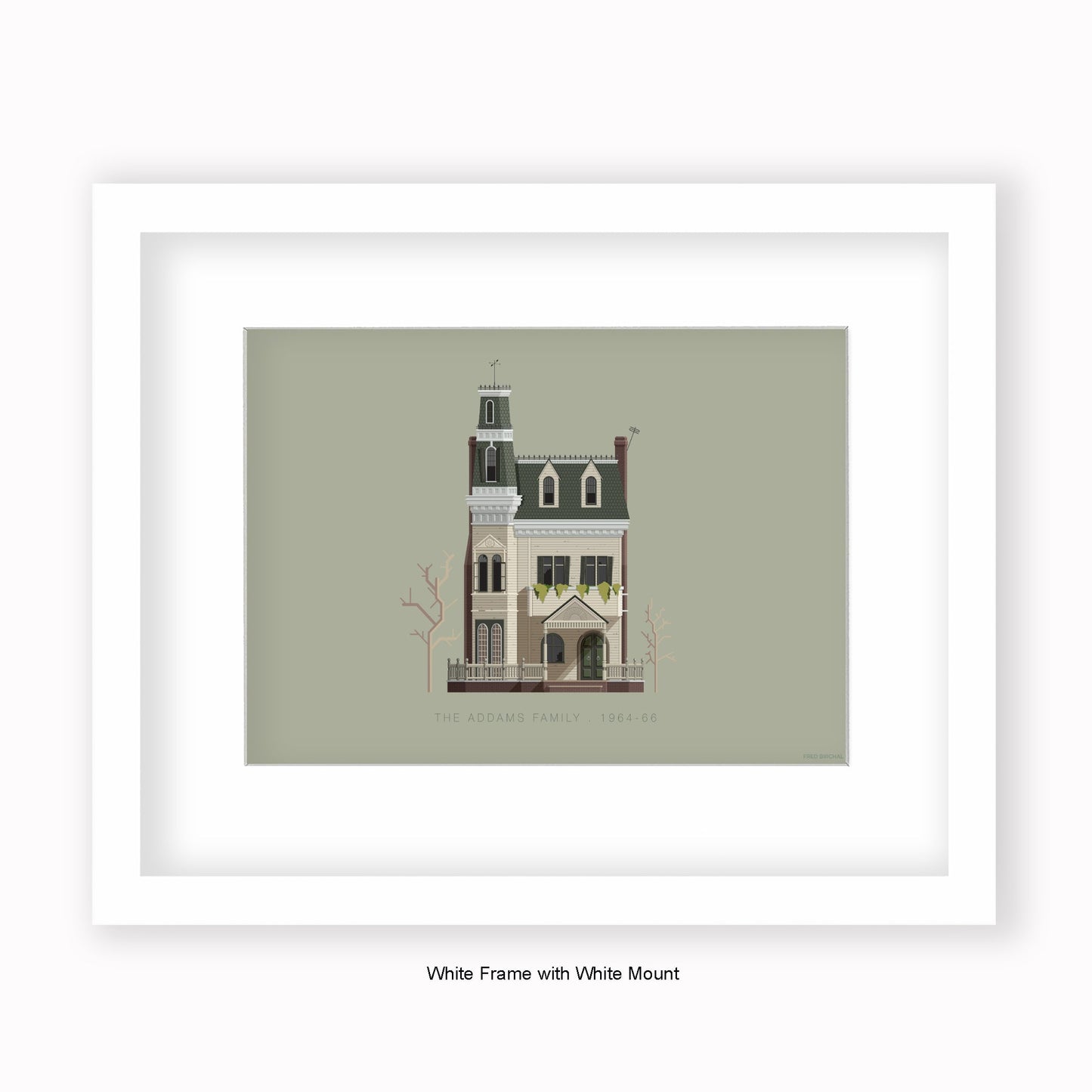 Addams Family Mansion - Mounted & Framed Art print