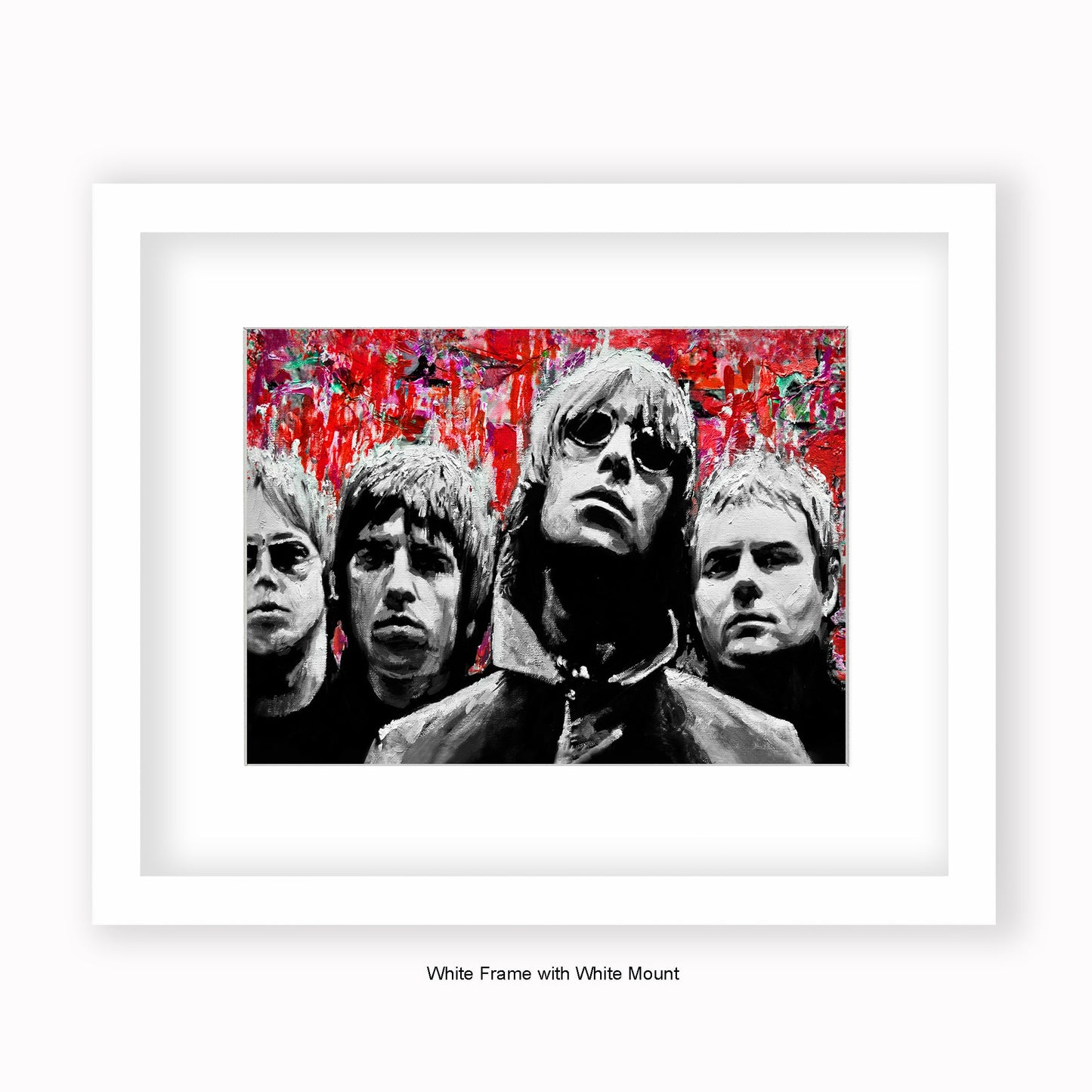 Oasis - Red - Mounted & Framed Art Print