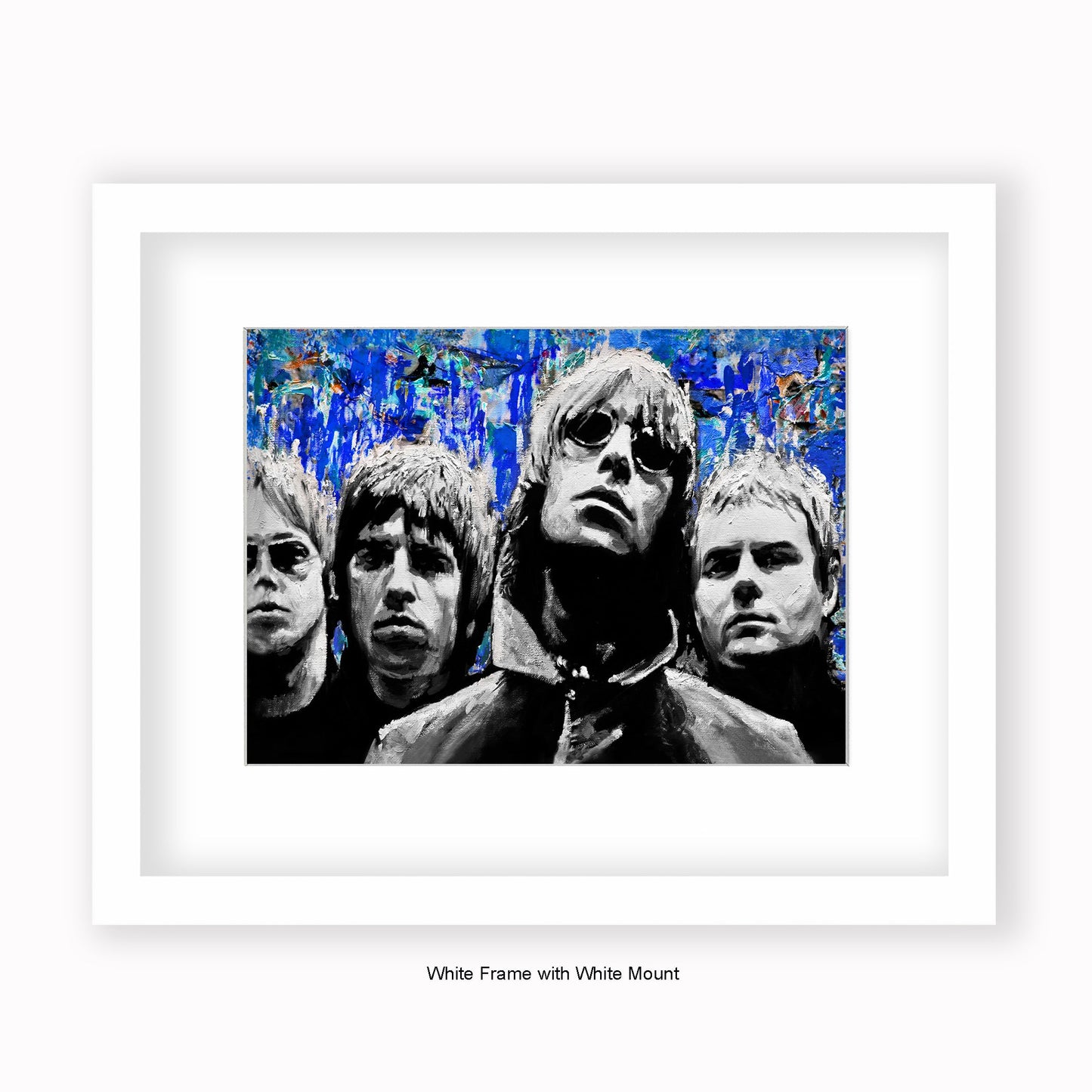 Oasis - Blue - Mounted & Framed Art Print
