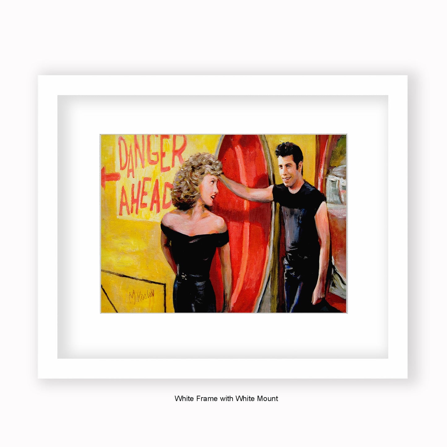 Grease - Danger Ahead - Mounted & Framed Art Print