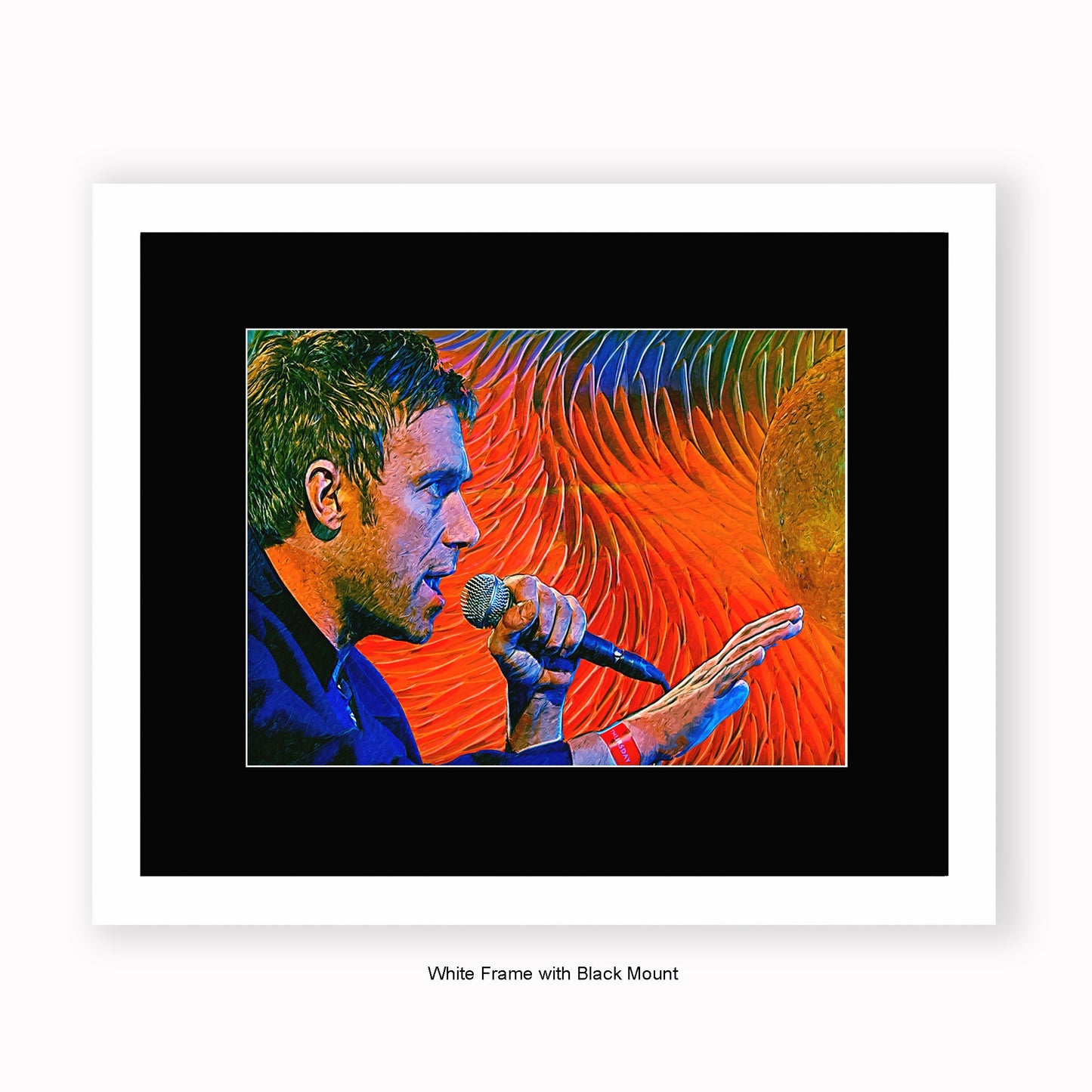 Blur - Damon Albarn - Mounted & Framed Art Print