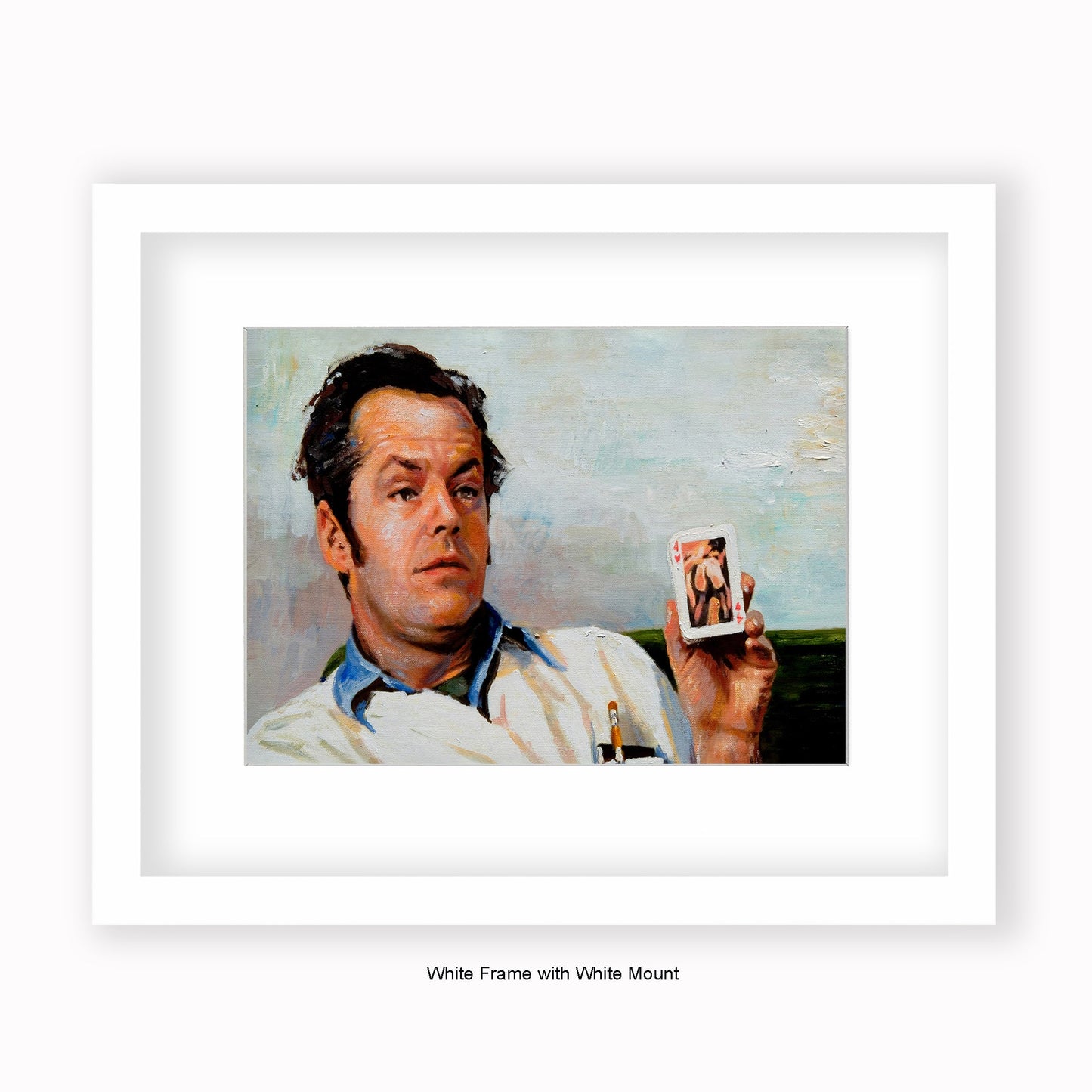 One Flew Over the Cuckoo's Nest - Jack Nicholson - Mounted & Framed Art Print