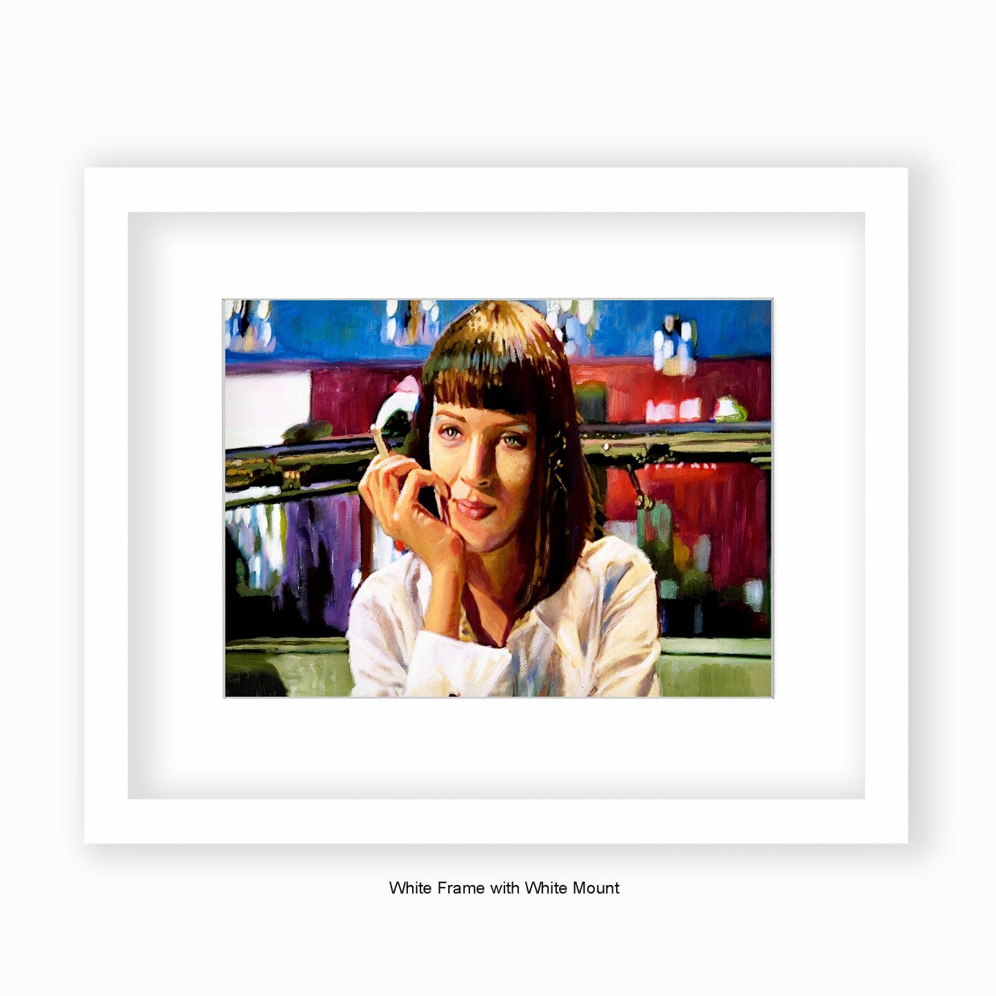 Pulp Fiction - Mia Wallace - Mounted & Framed Art Print