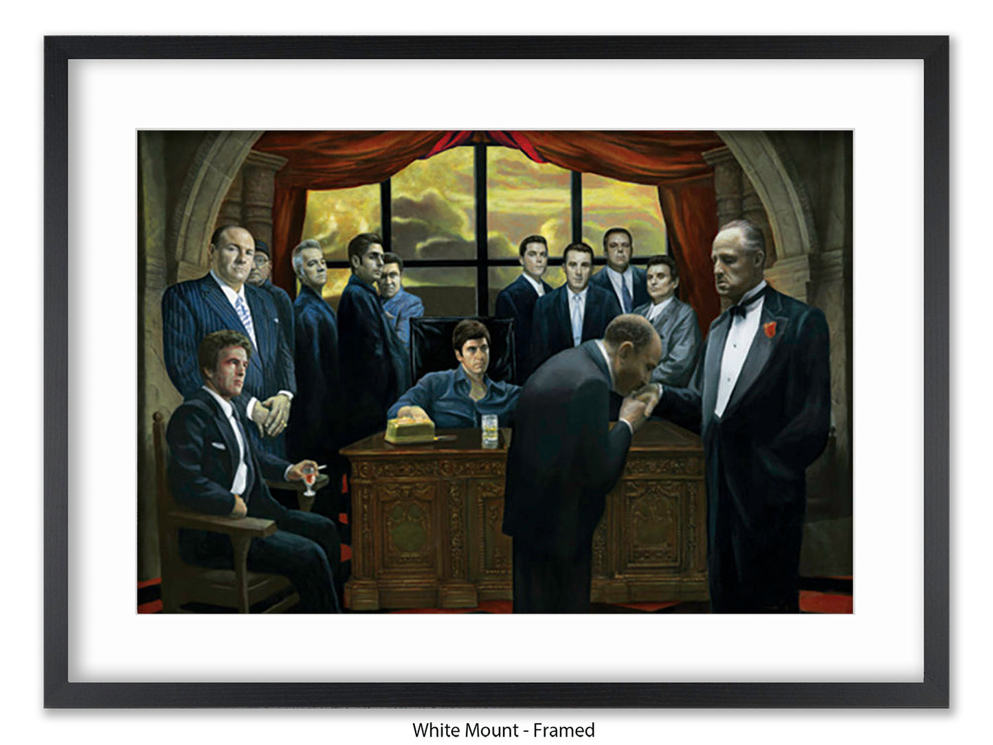 Gangster Legends Poster - Scarface, The Godfather, Goodfellas & Sopranos Mafia Movie Characters Art