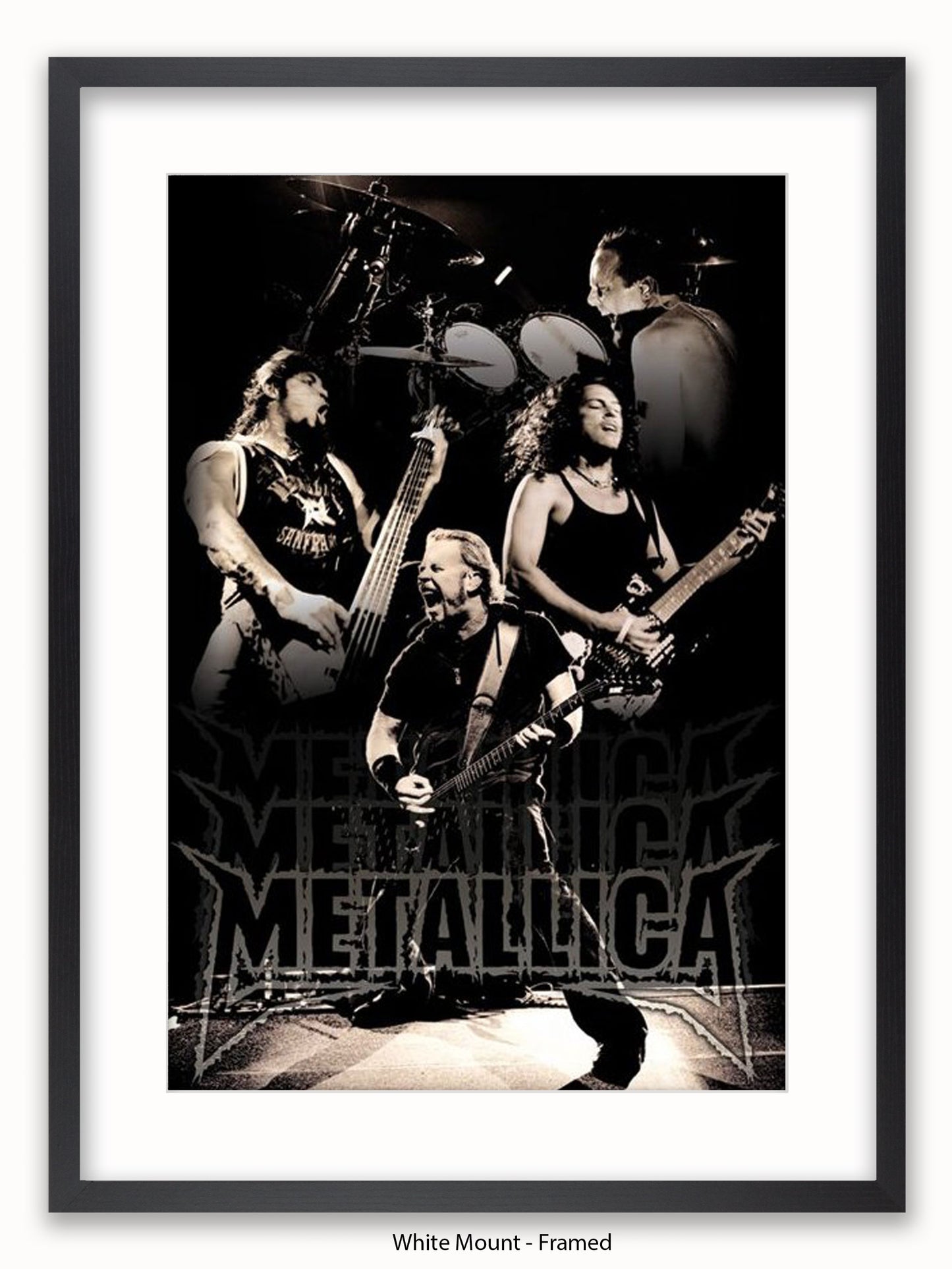 Metallica b&w Live Poster