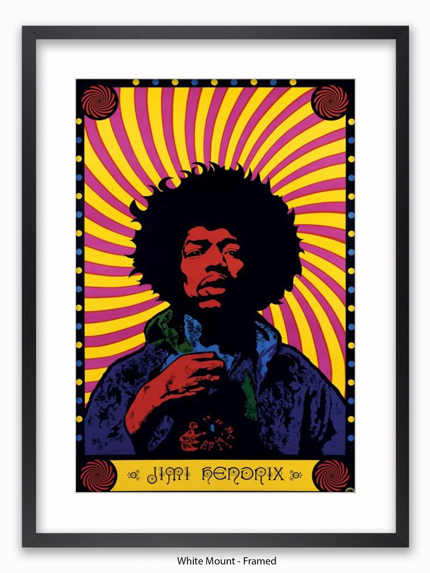 Jimi Hendrix Psychedelic Poster