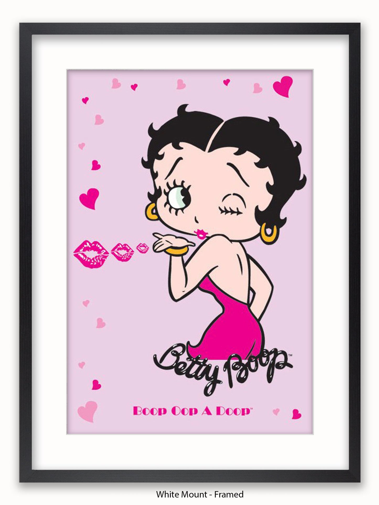 Betty Boop - Hearts - Boop Oop A Doop - Pink Poster