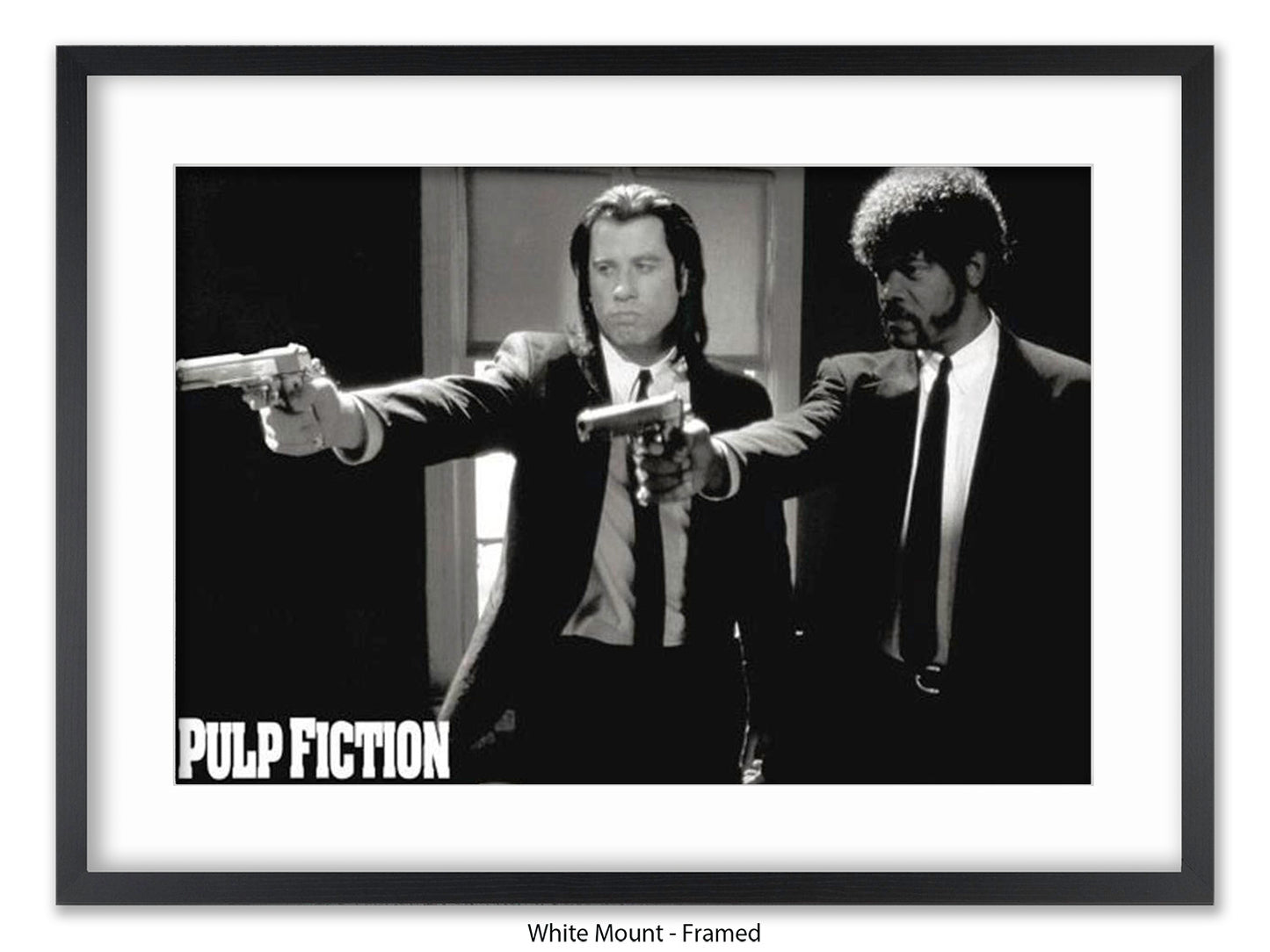 Pulp Fiction Poster - Vincent & Jules Guns Scene | Classic Tarantino Movie Poster