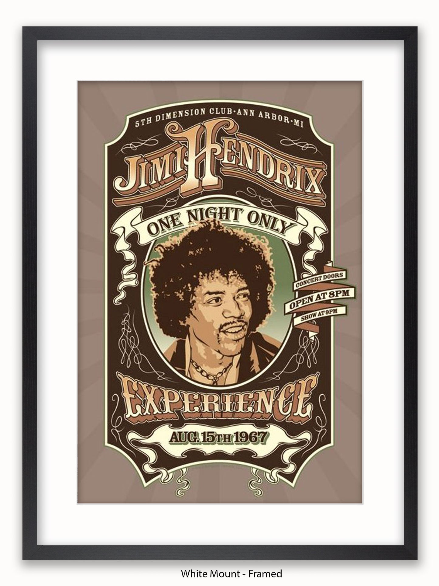 Jimi Hendrix One Night Only Poster