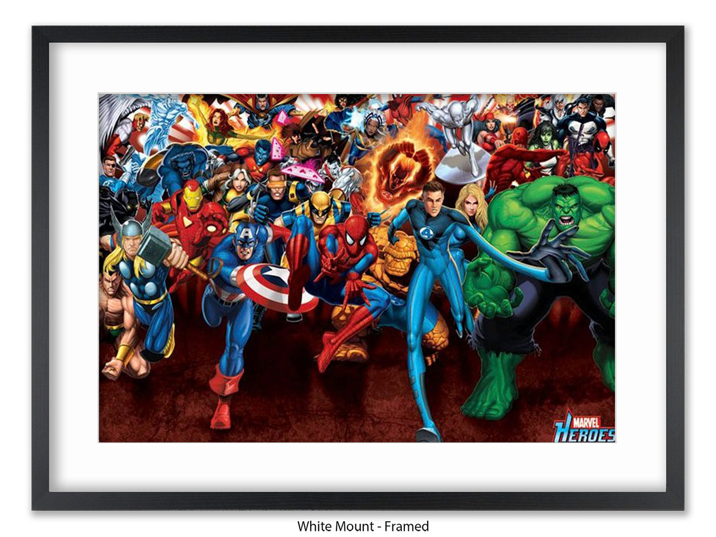 Marvel Superheroes Poster | Avengers & Spider-Man Wall Art | Comic Book Heroes Action Print