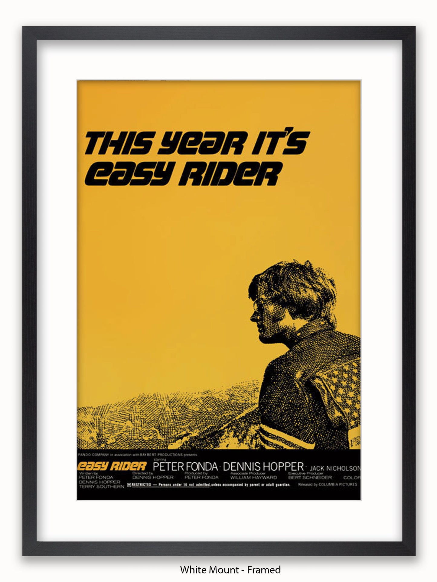 Easy Rider Yellow Poster