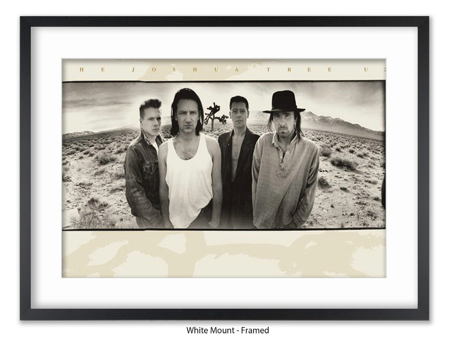 U2 The Joshua Tree Poster - Classic Rock Album Wall Art - Vintage Band Photography Print