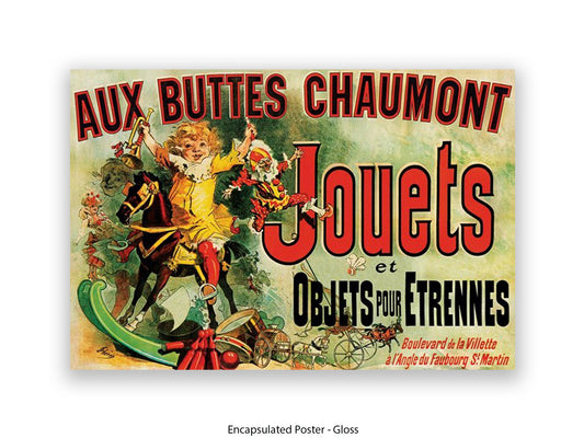Jouets Vintage French Poster Ð Retro Toy Advertisement Wall Art Ð Parisian Decorative Print