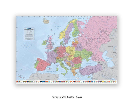 Europe Map | Political Map| Wall Decor Poster