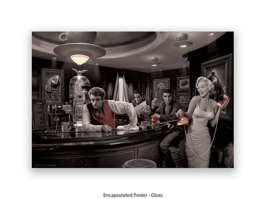Hollywood Legends Cafe Art Poster | Java Dreams | Consani