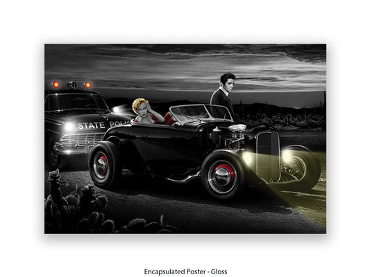 Last Run - Chris Consani Hollywood Legends Hot Rod Fantasy Art Poster