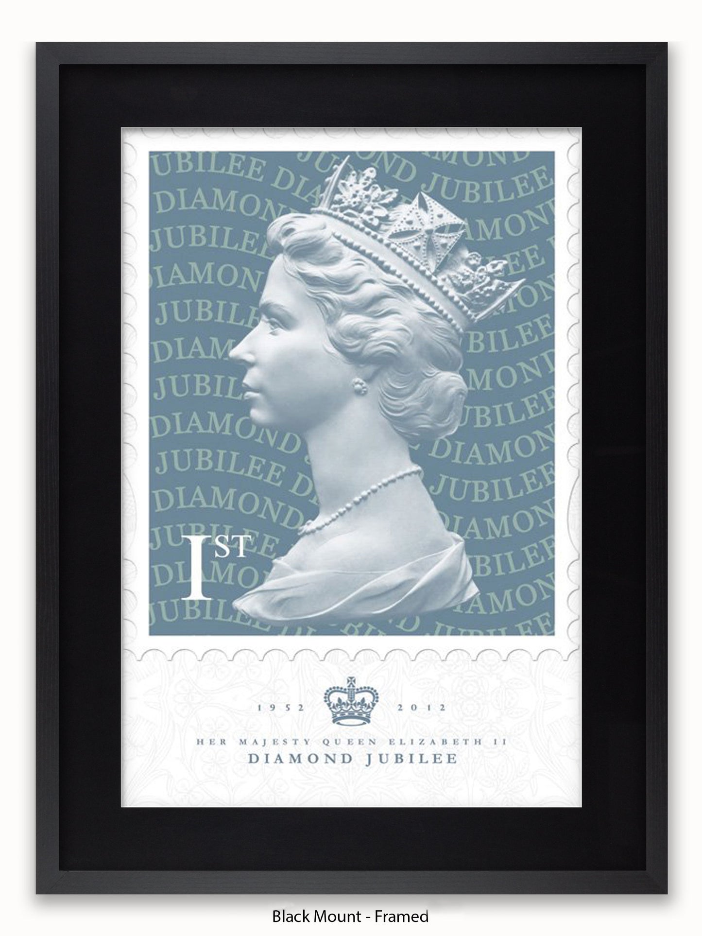 Queen Elizabeth II Diamond Jubilee Stamp Poster