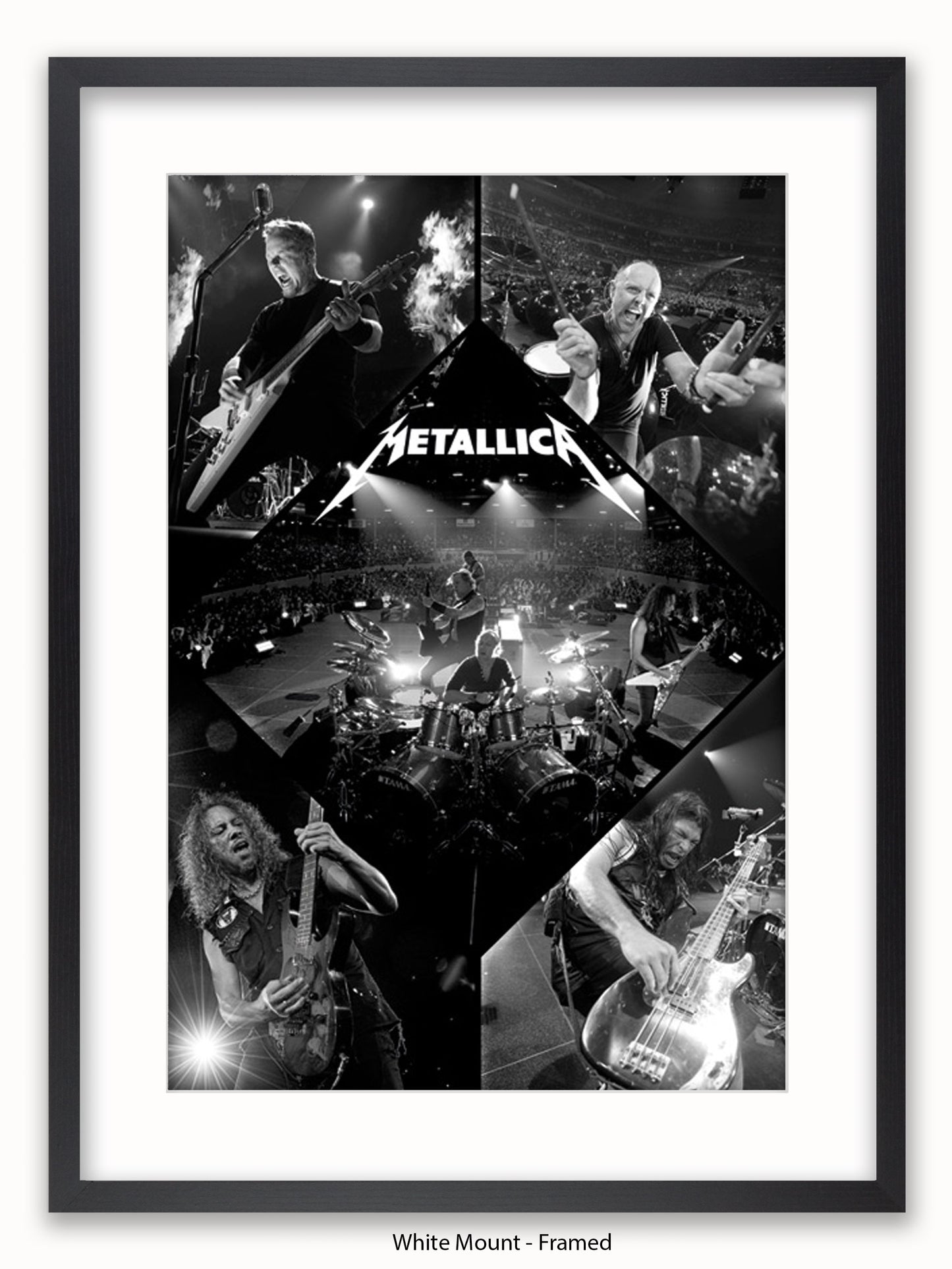 Metallica b/w Collage Poster