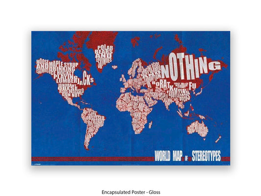 World Map |of Stereotypes | Wall Decor Poster
