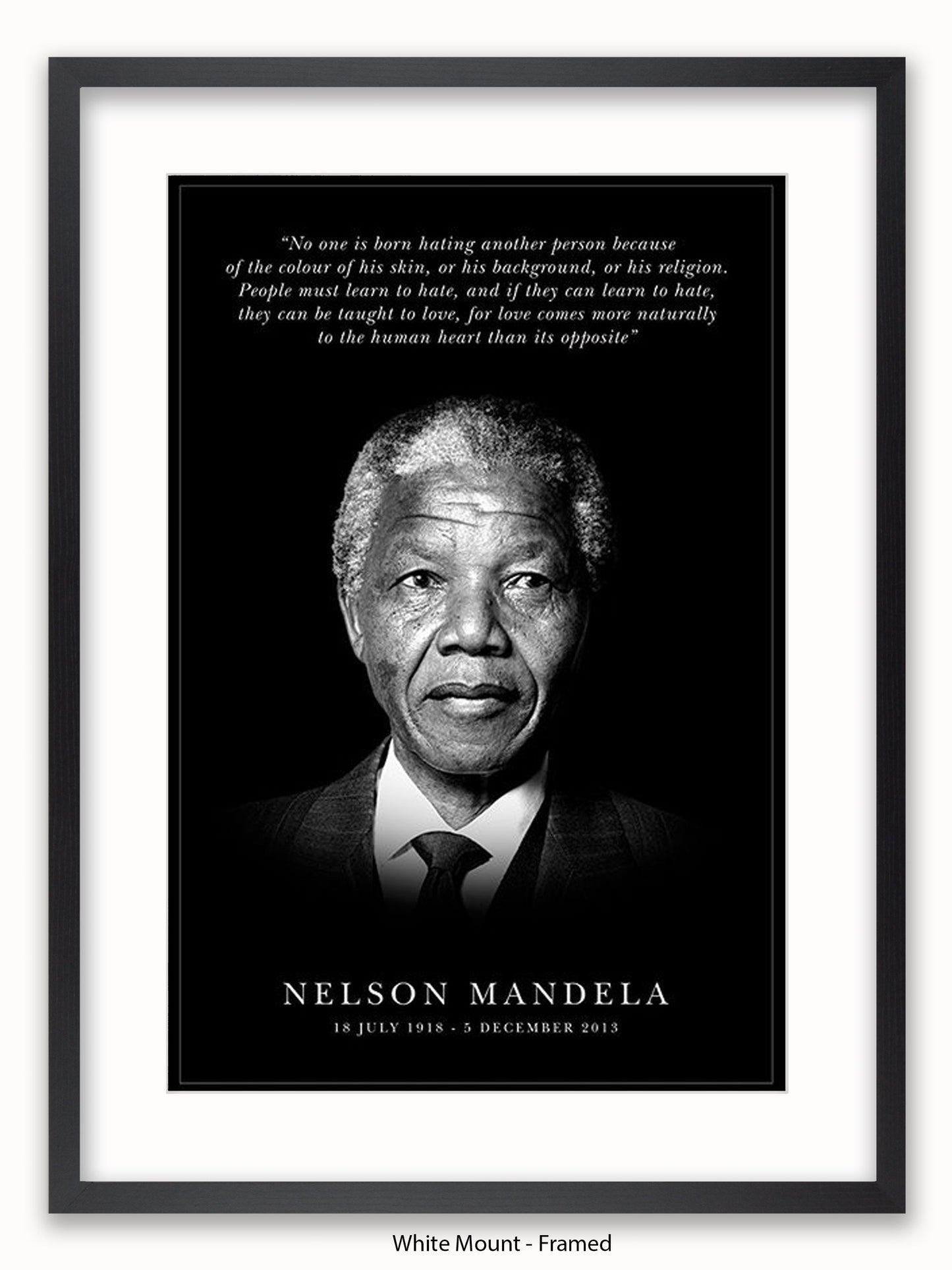 Nelson Mandela Inspirational Quote Poster