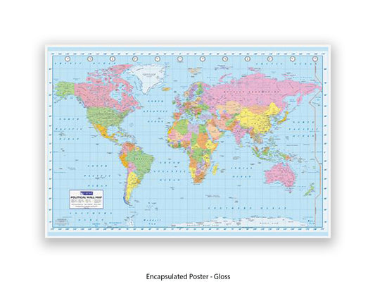 World Map | Political | Wall Decor Poster