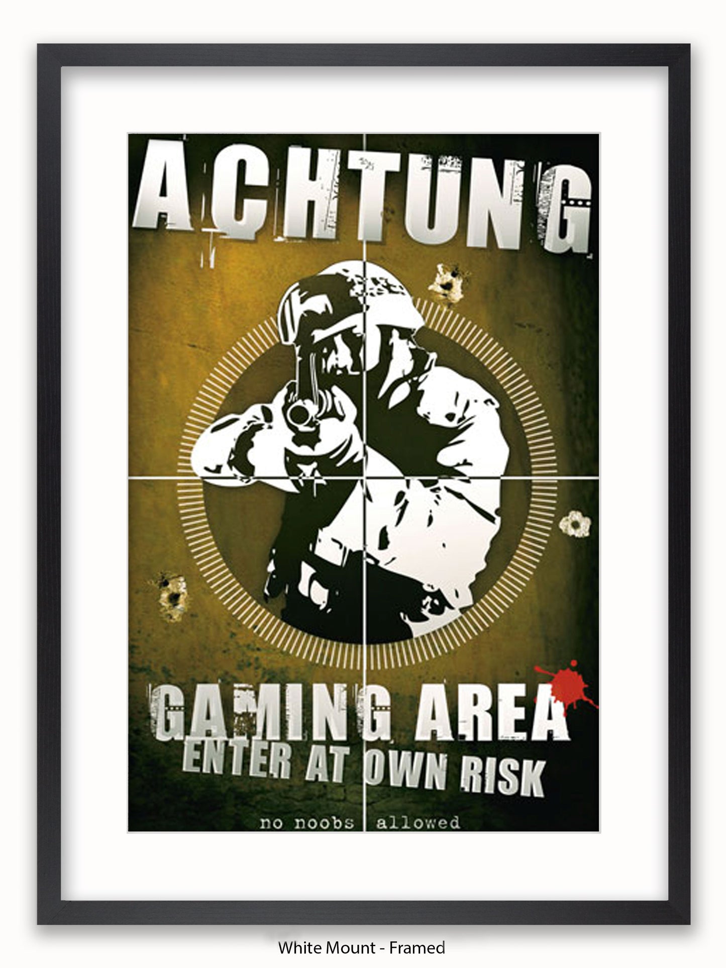 Achtung Gaming Area Poster