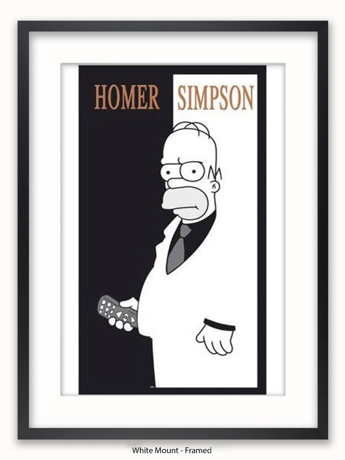 Simpsons Homer Scarface Poster