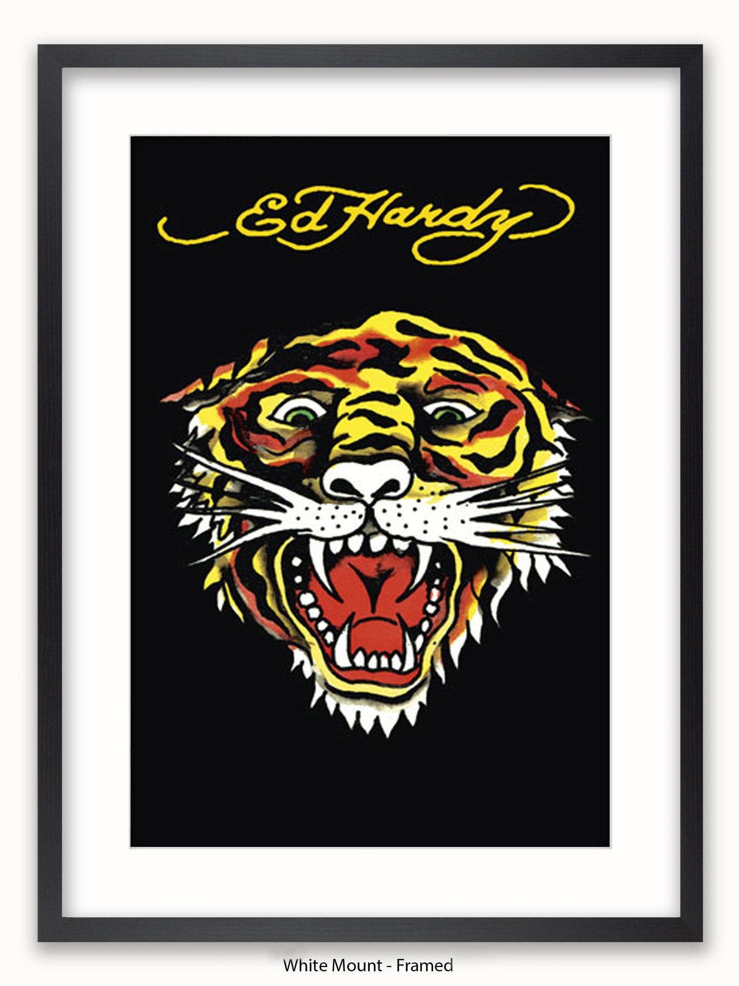 Ed Hardy Tiger Black Poster