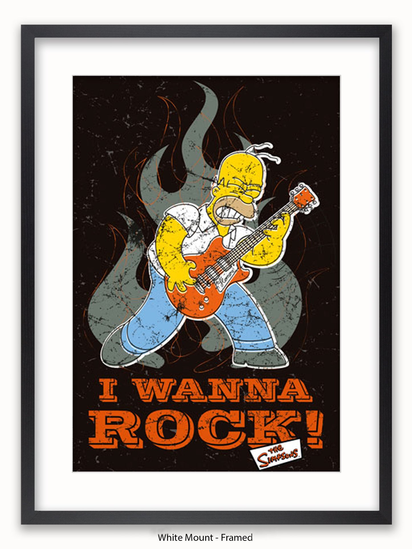 Simpsons Homer I Wanna Rock Poster