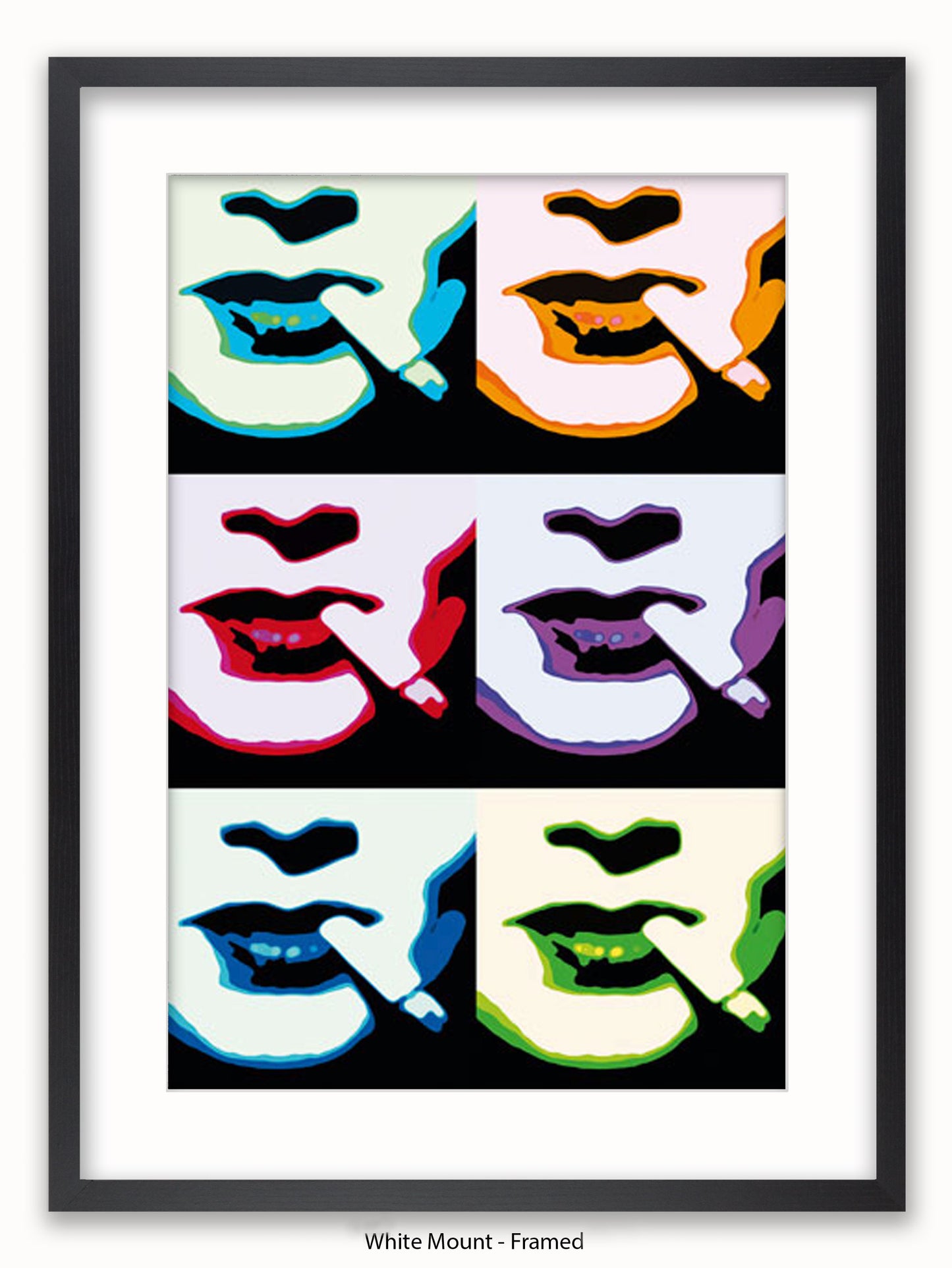 Smoke Pop Art Faces Poster