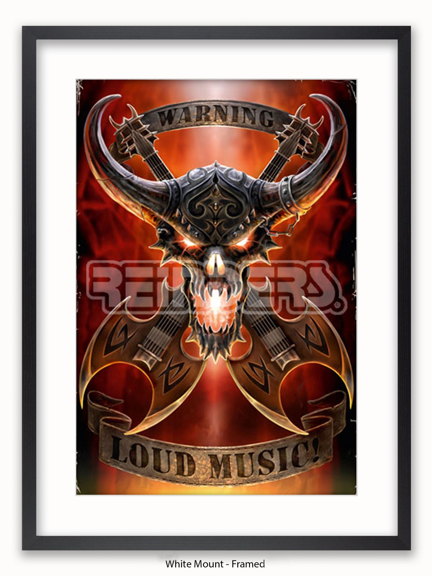 Anne Stokes Warning Loud Music Poster