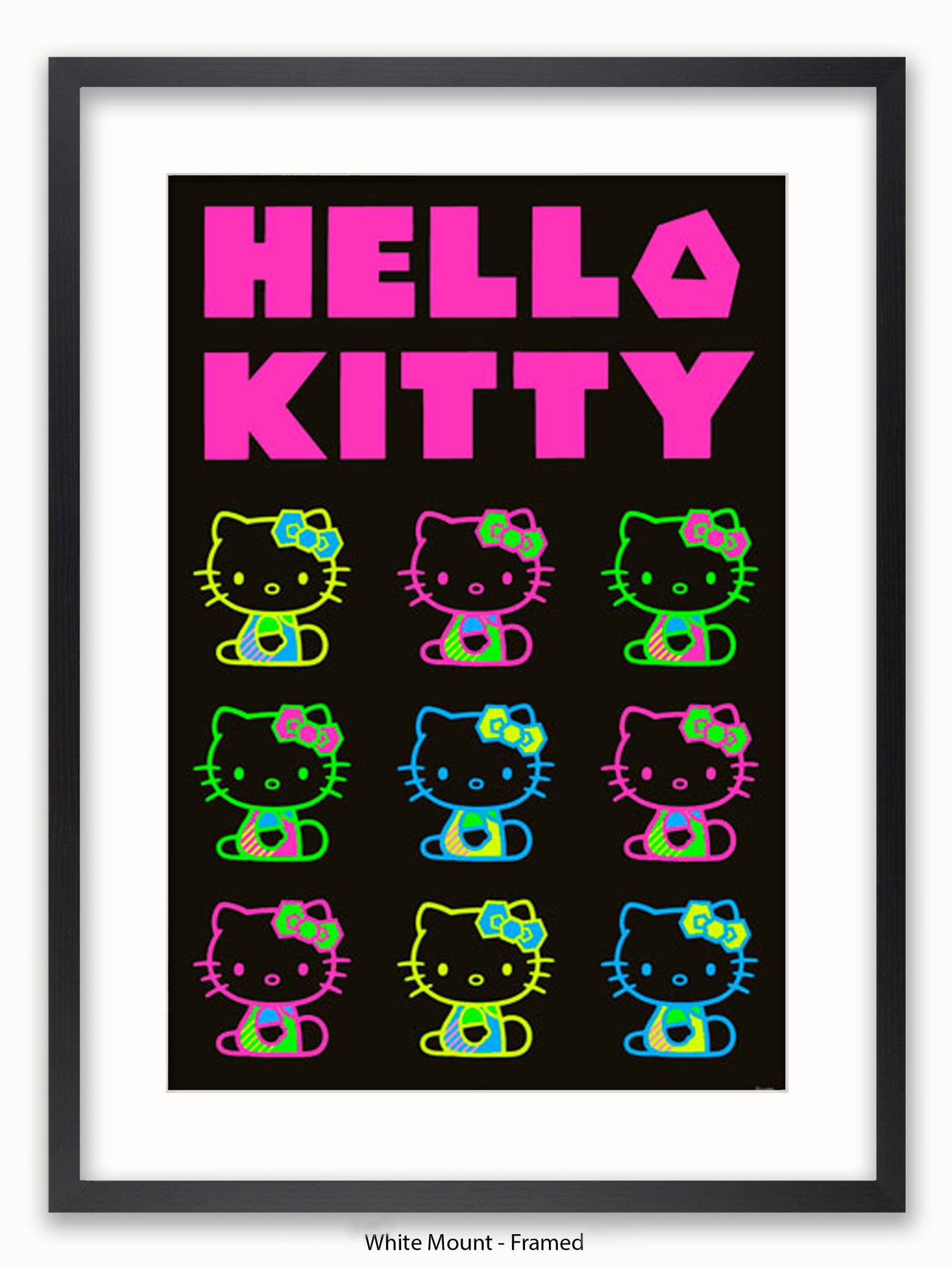 Hello Kitty Neon Poster