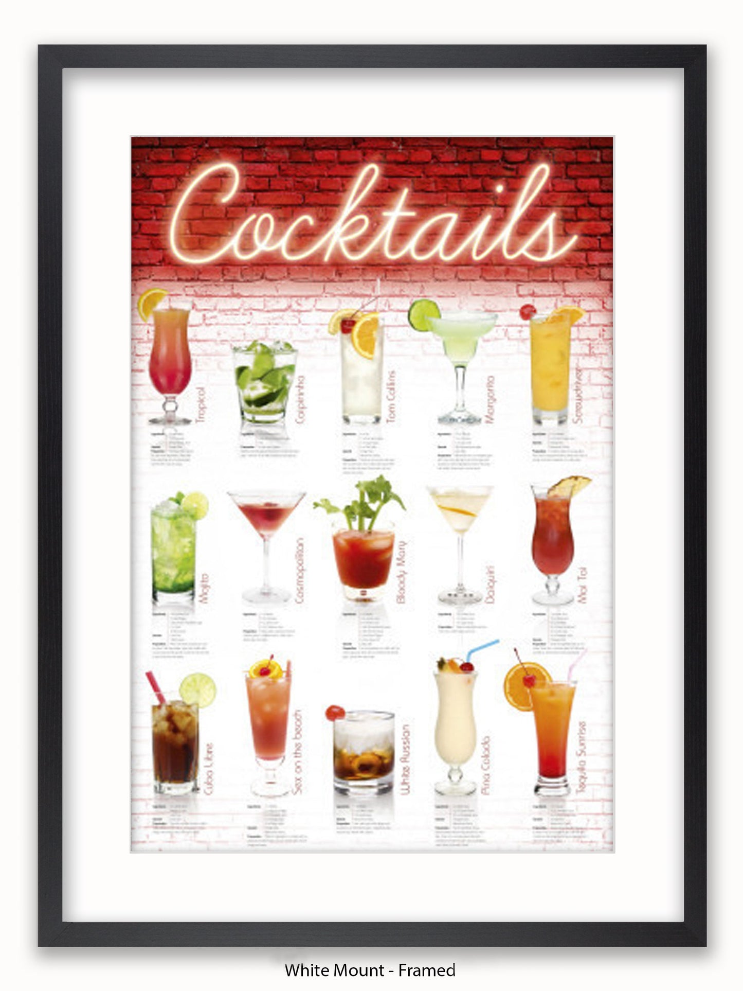 Cocktails English Poster
