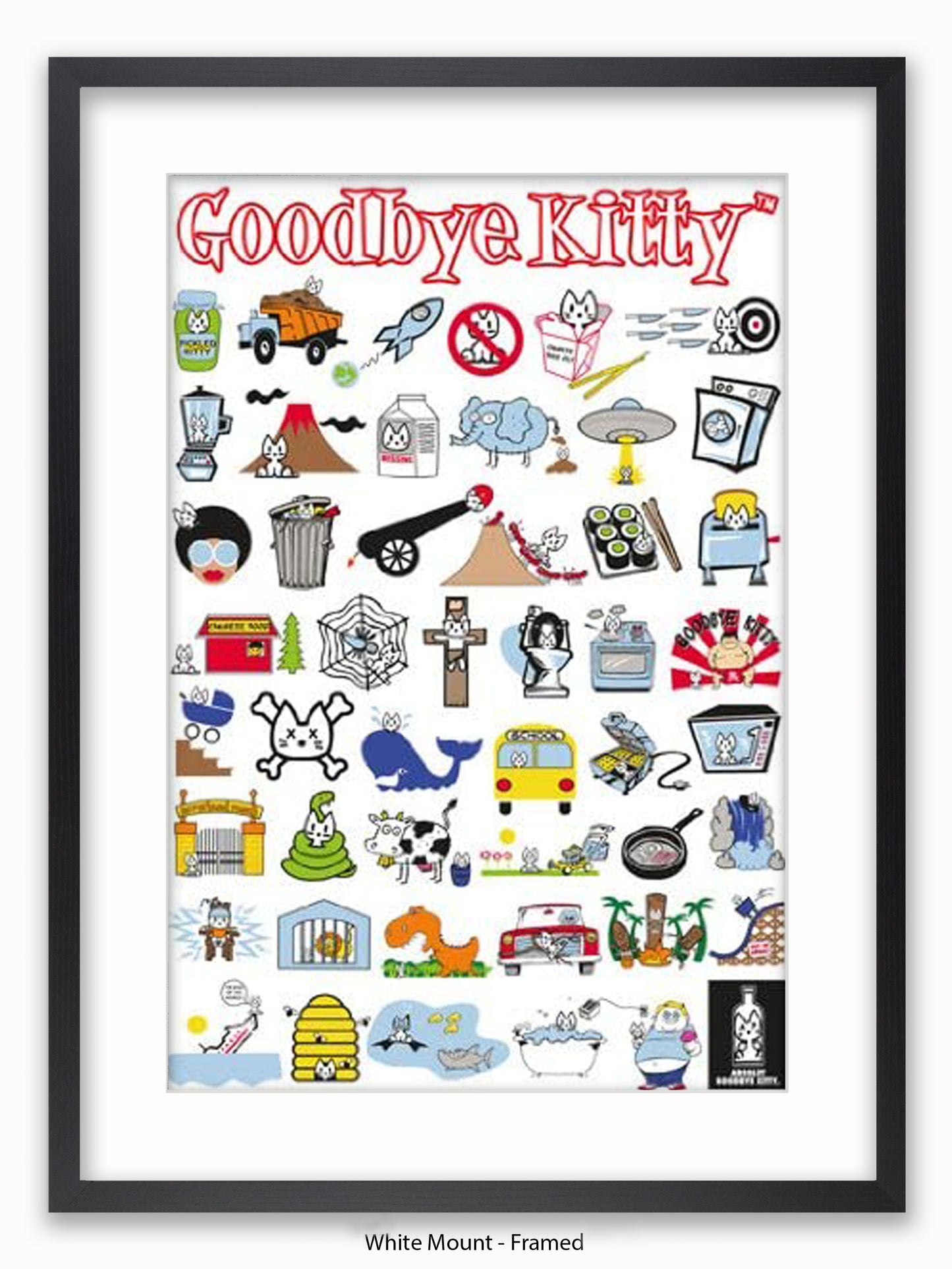 Hello Kitty Goodbye Collage Poster