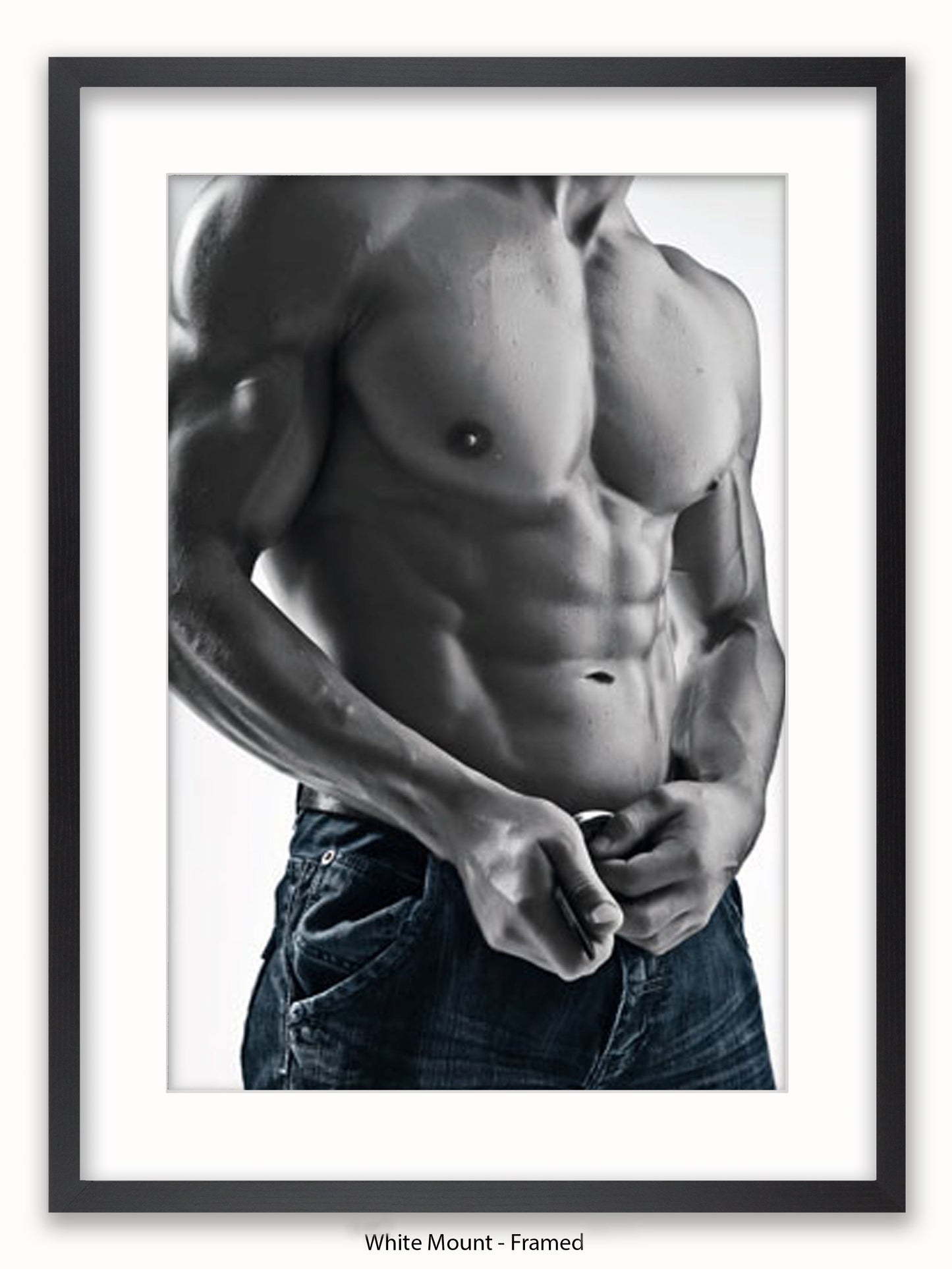 Sexy Man Steel Torso Poster