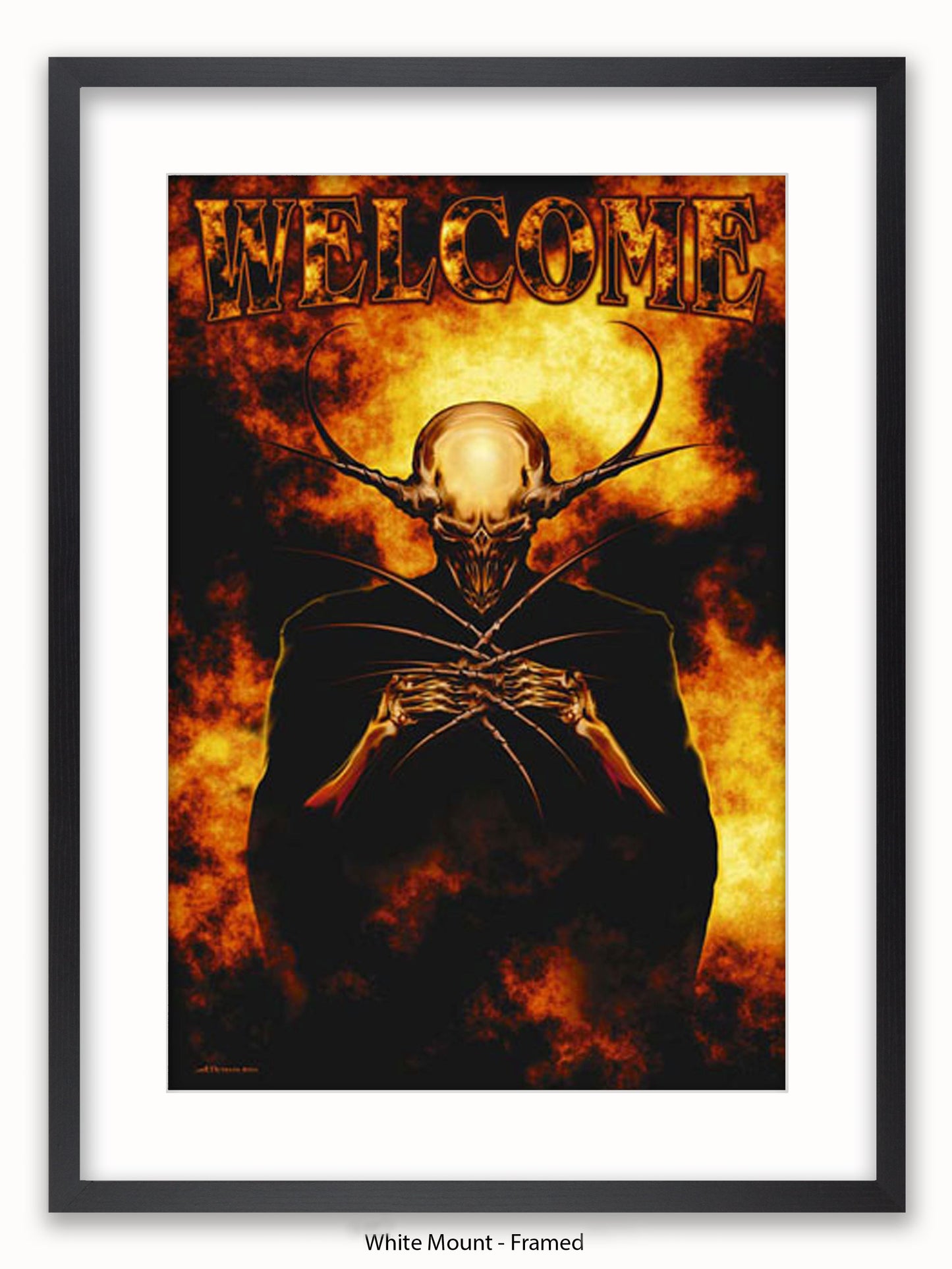 Welcome Skull Fire Poster