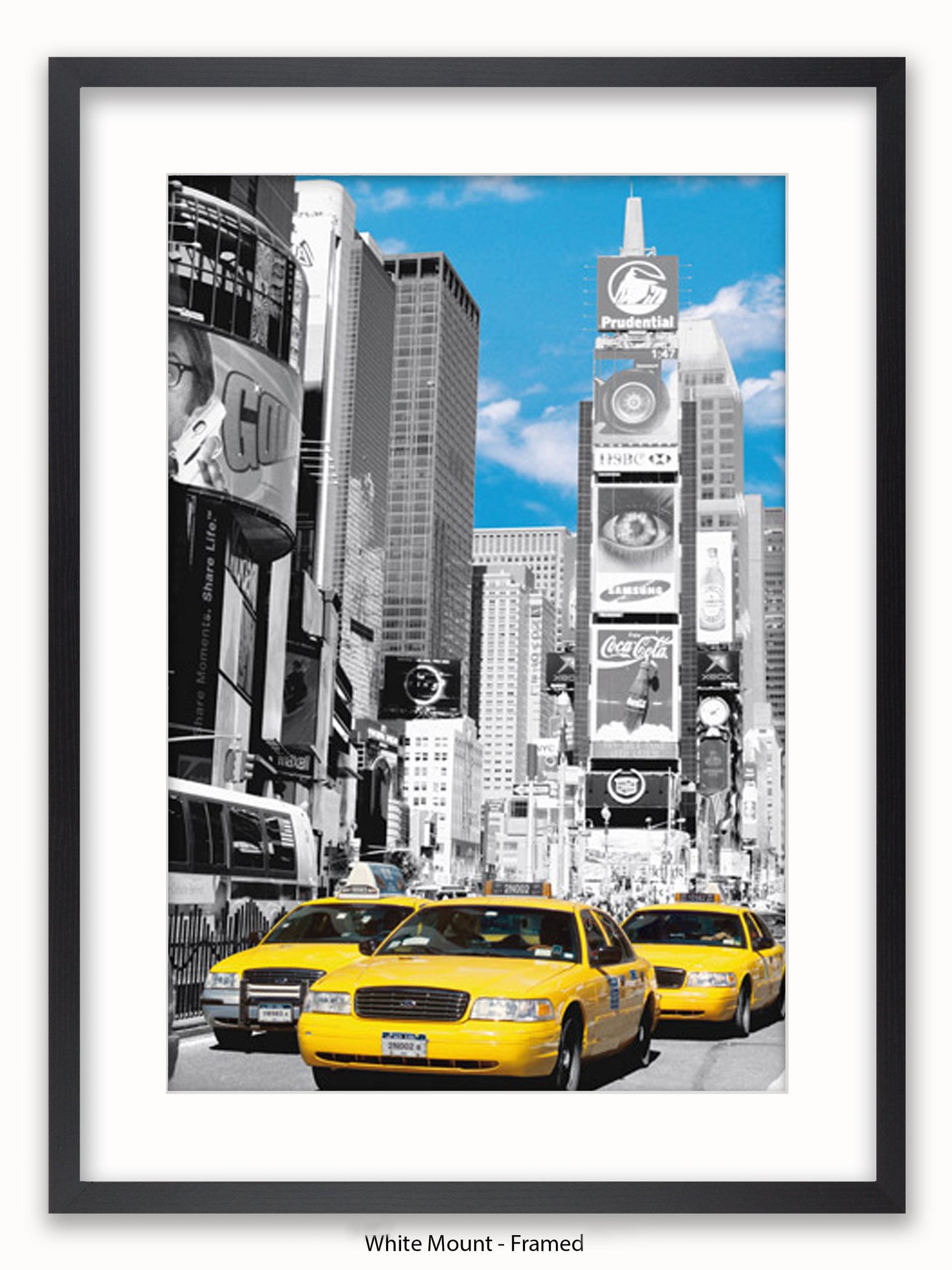 New York Times Square Yellow Taxis Poster