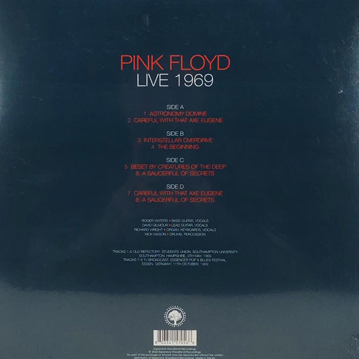 Pink Floyd - Live 1969 - Gatefold - Double Lp on Red Vinyl