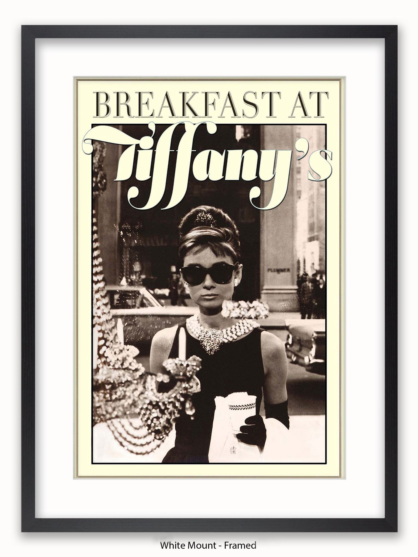 Audrey Hepburn Breakfast At Tiffany's Window Poster