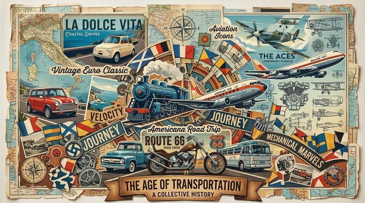 Transportation Posters | Aviation, Cars, Bikes, Trains, ships, cycles & Route 66 | On a Wall Near You