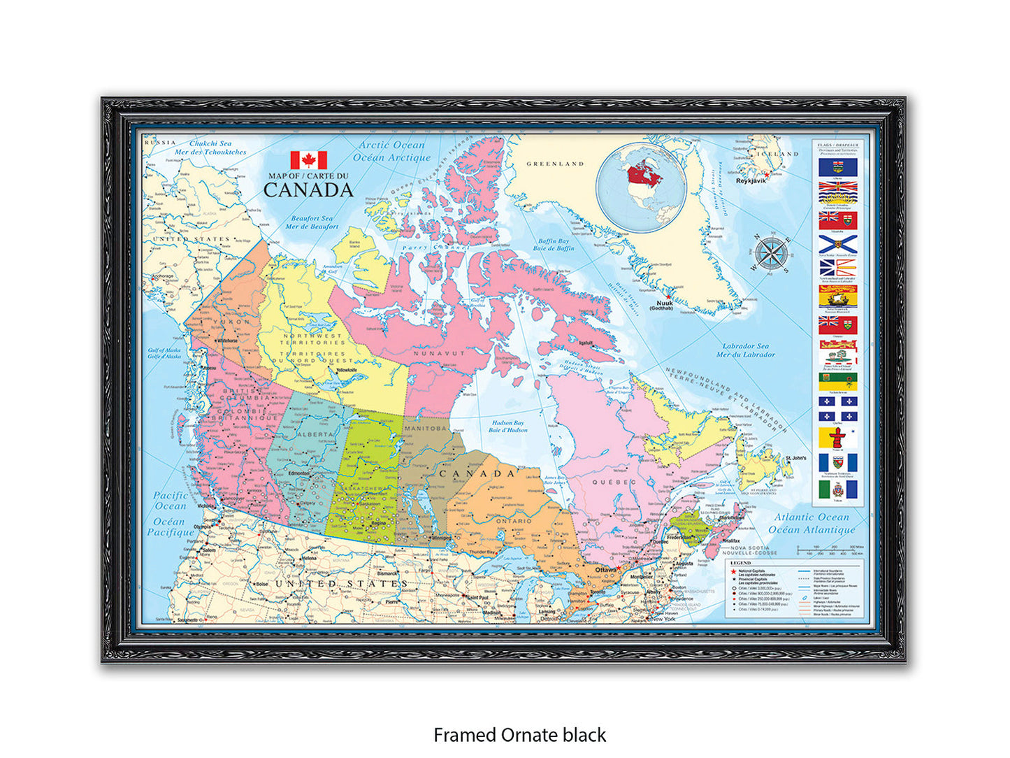 Canada Map Of Carte Du Canada Poster