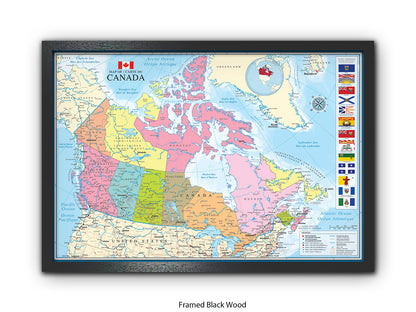 Canada Map Of Carte Du Canada Poster