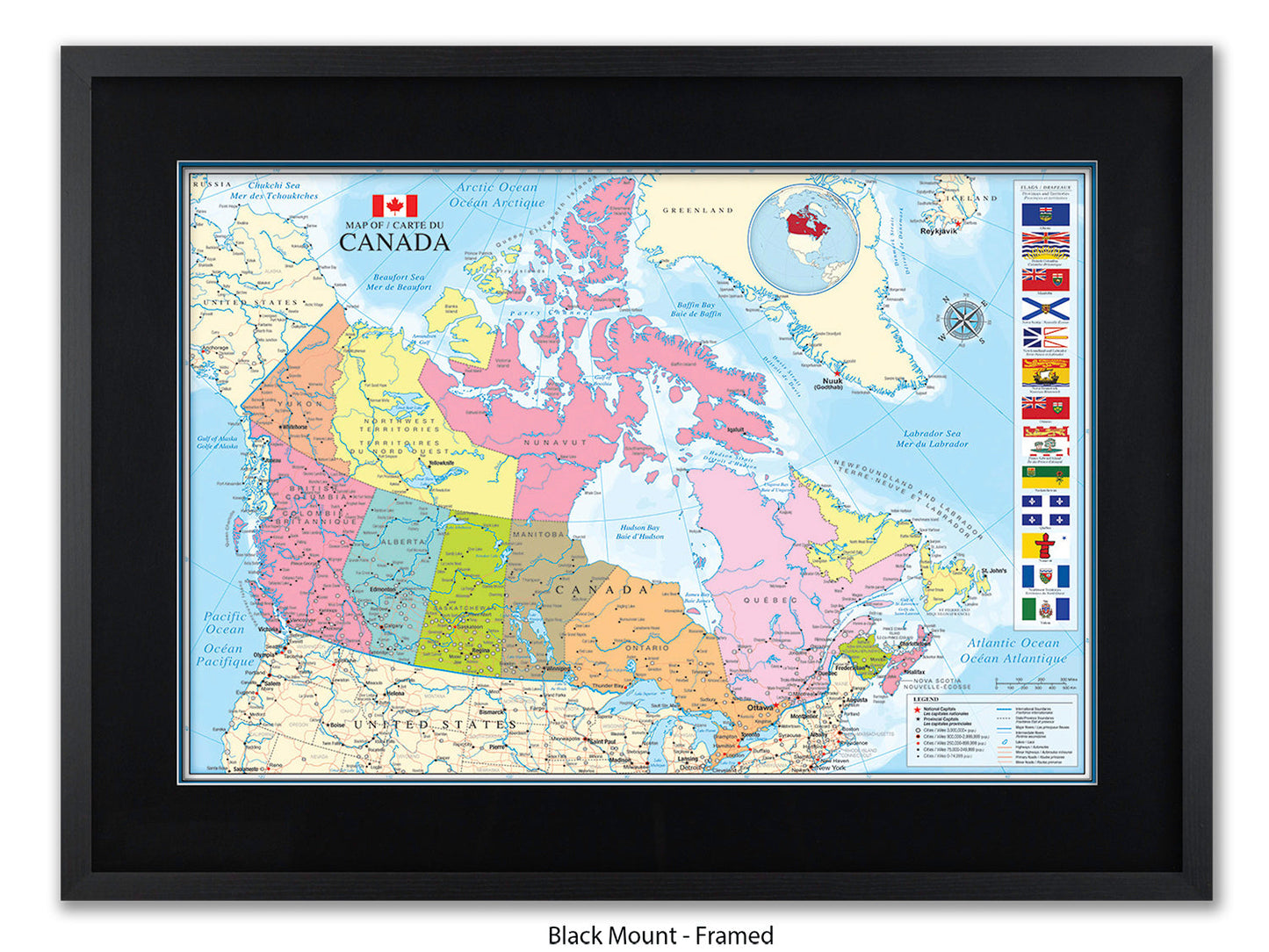 Canada Map Of Carte Du Canada Poster