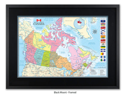 Canada Map Of Carte Du Canada Poster