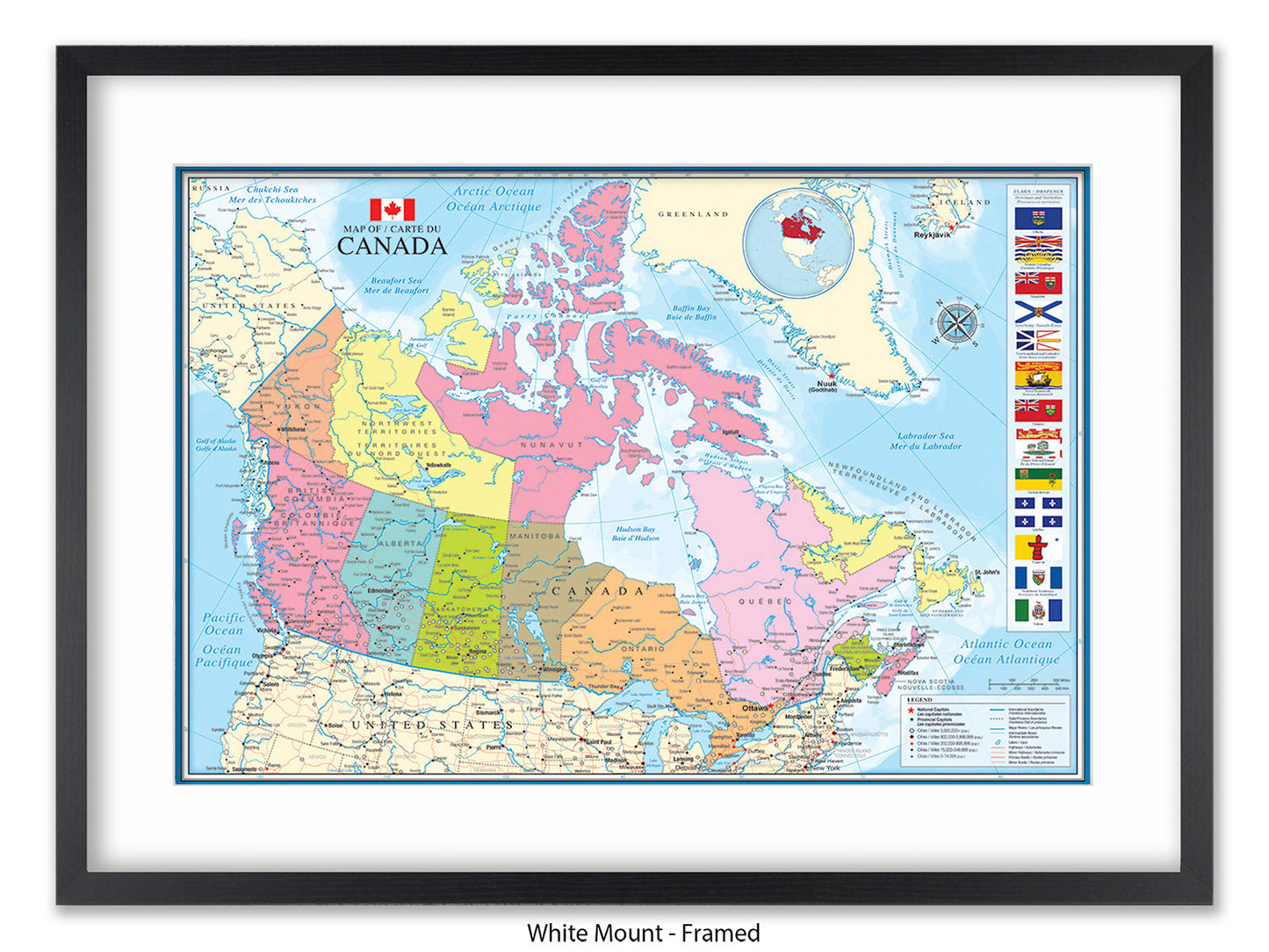 Canada Map Of Carte Du Canada Poster