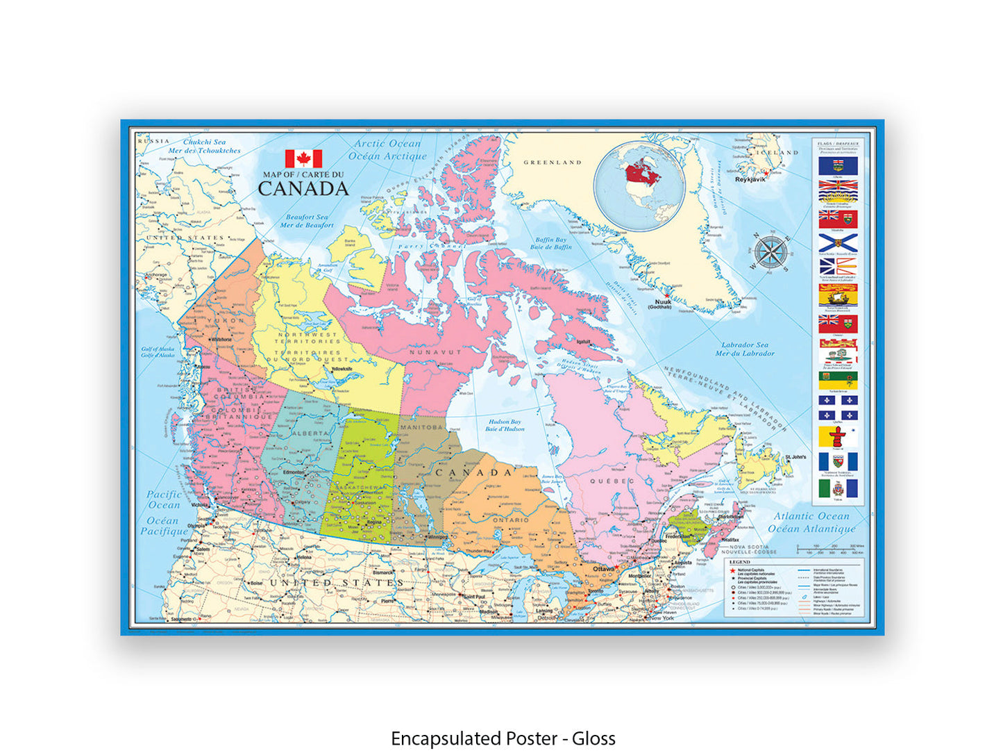 Canada Map Of Carte Du Canada Poster
