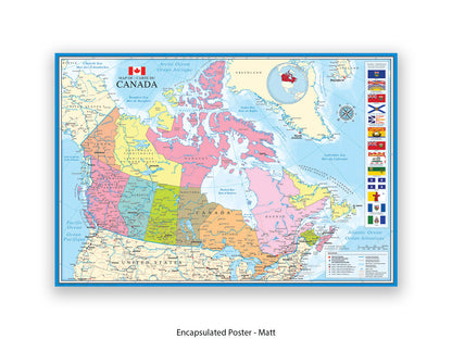 Canada Map Of Carte Du Canada Poster