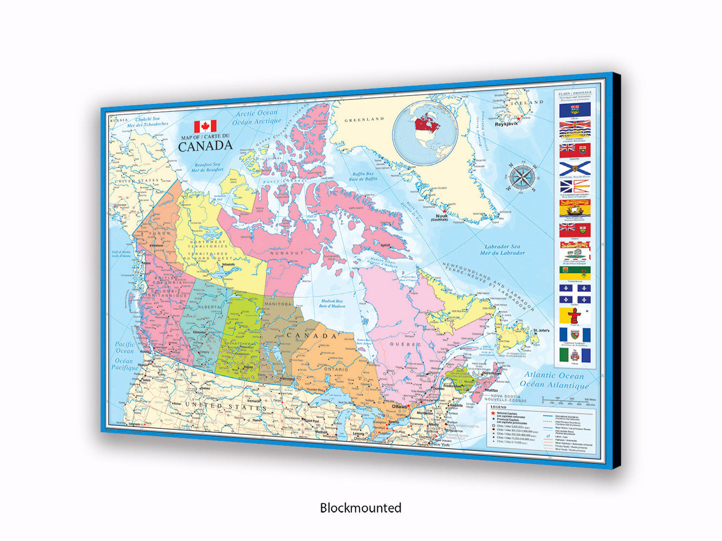 Canada Map Of Carte Du Canada Poster