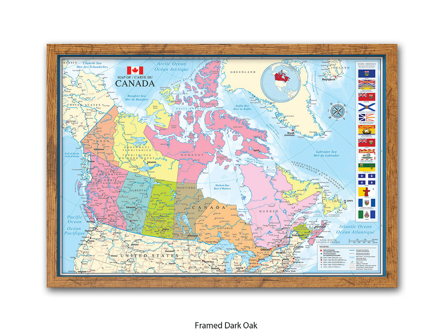 Canada Map Of Carte Du Canada Poster